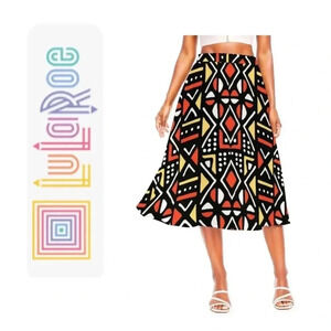 🆕Lularoe Tribal Geometric Print Lola Skirt XL🆕